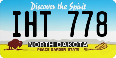 ND license plate IHT778