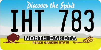 ND license plate IHT783