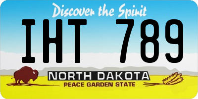 ND license plate IHT789