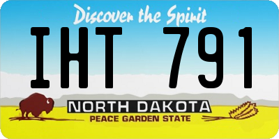 ND license plate IHT791