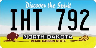 ND license plate IHT792
