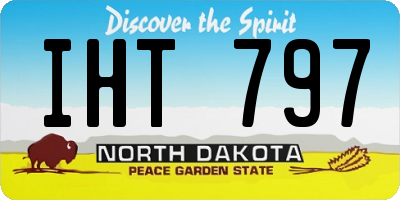 ND license plate IHT797