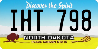 ND license plate IHT798