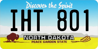 ND license plate IHT801
