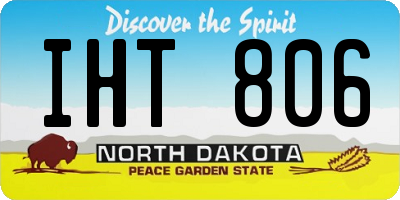 ND license plate IHT806