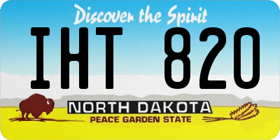 ND license plate IHT820