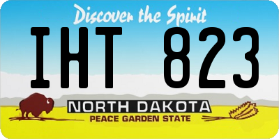 ND license plate IHT823