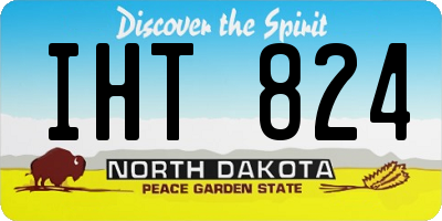 ND license plate IHT824