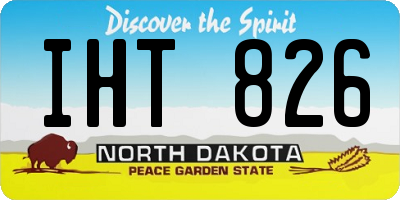 ND license plate IHT826