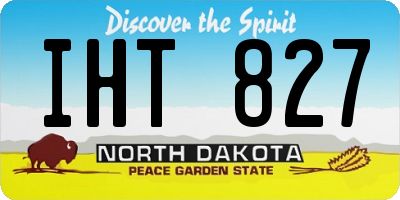 ND license plate IHT827