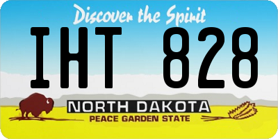 ND license plate IHT828