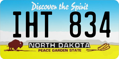 ND license plate IHT834