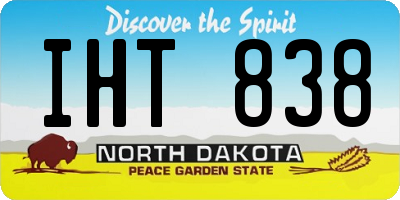 ND license plate IHT838