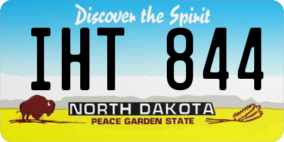ND license plate IHT844
