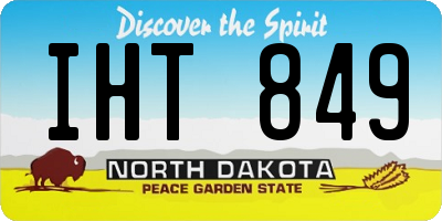 ND license plate IHT849