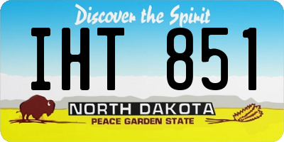 ND license plate IHT851