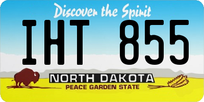 ND license plate IHT855
