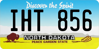 ND license plate IHT856