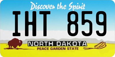 ND license plate IHT859