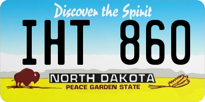ND license plate IHT860