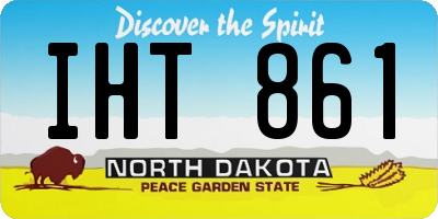 ND license plate IHT861
