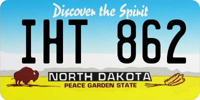 ND license plate IHT862