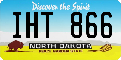 ND license plate IHT866