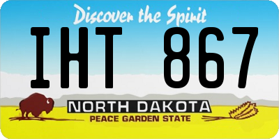 ND license plate IHT867