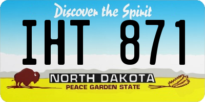 ND license plate IHT871