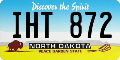 ND license plate IHT872
