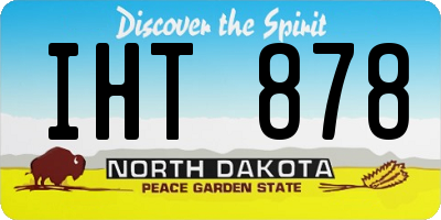 ND license plate IHT878