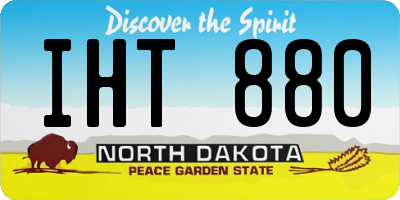 ND license plate IHT880