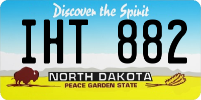 ND license plate IHT882
