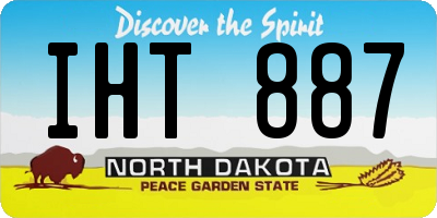 ND license plate IHT887