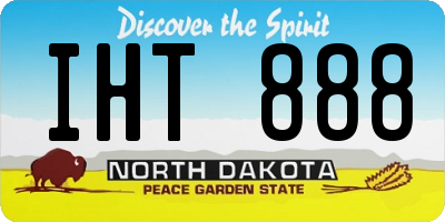 ND license plate IHT888
