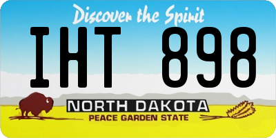 ND license plate IHT898