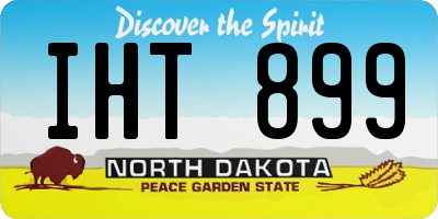 ND license plate IHT899