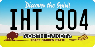 ND license plate IHT904