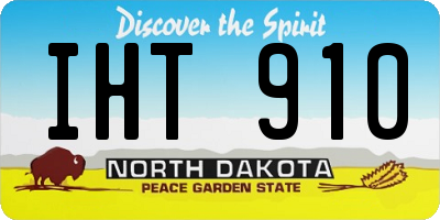 ND license plate IHT910