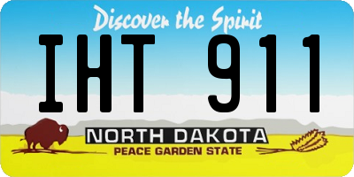 ND license plate IHT911