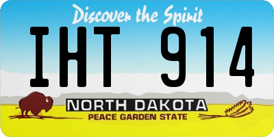 ND license plate IHT914