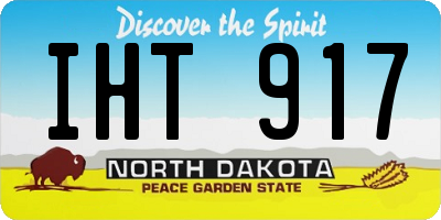 ND license plate IHT917