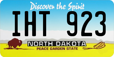 ND license plate IHT923
