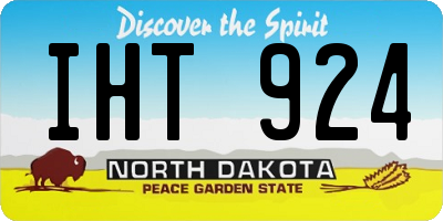 ND license plate IHT924