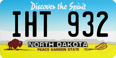 ND license plate IHT932