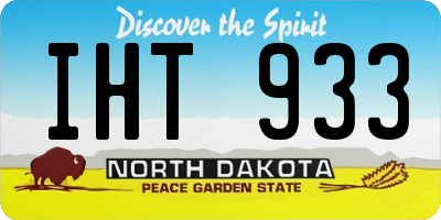 ND license plate IHT933
