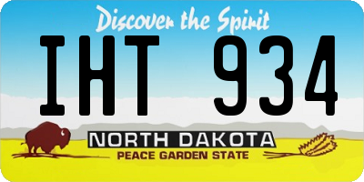 ND license plate IHT934