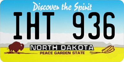 ND license plate IHT936