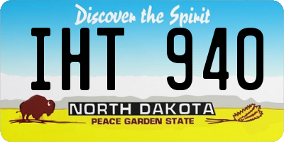 ND license plate IHT940