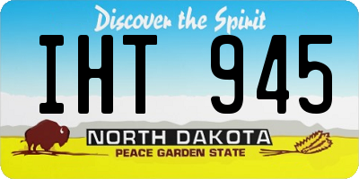 ND license plate IHT945